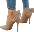 Fashare Womens High Heels Bow Tie Back Stiletto Pumps (Style RX7T)