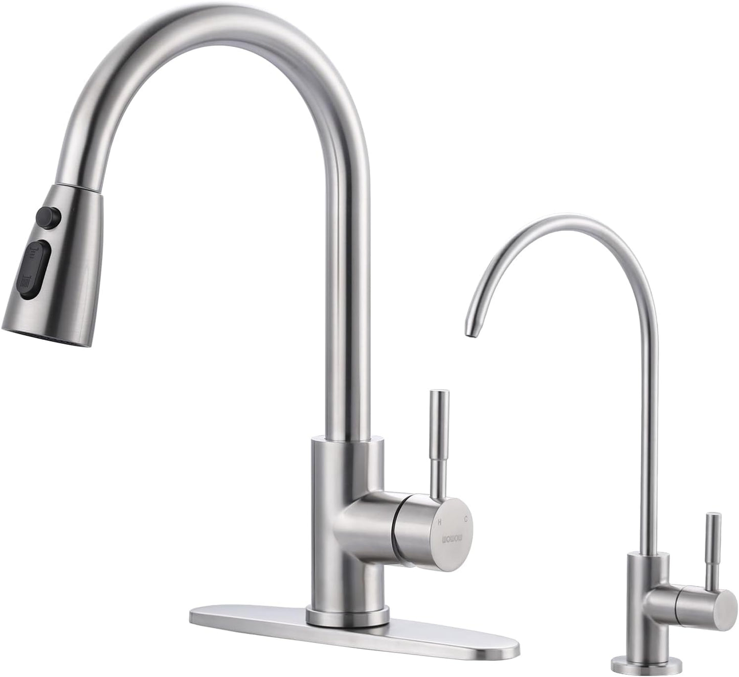 WOWOW Kitchen Faucet and Water Filter Faucet Combo for Home