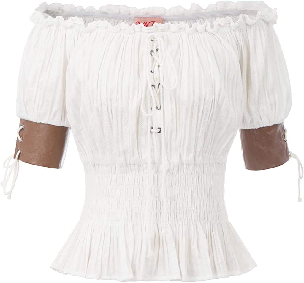 Belle Poque Women Renaissance Off Shoulder Blouse for Style
