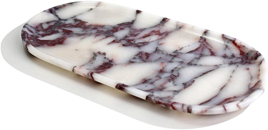 Natural Marble Tray for Coffee Table and Seasonal Decor
