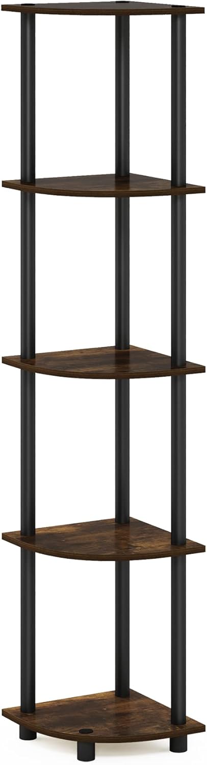 Furinno TURN-N-TUBE Corner Shelf: 5-Tier Storage Solution