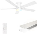 Ceiling Fans with Lights 52 in Low Profile Hugger - Quiet DC Motor