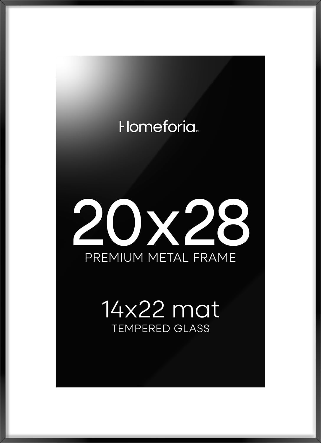 20x28 Picture Frame Black - High End Metal Poster Frame
