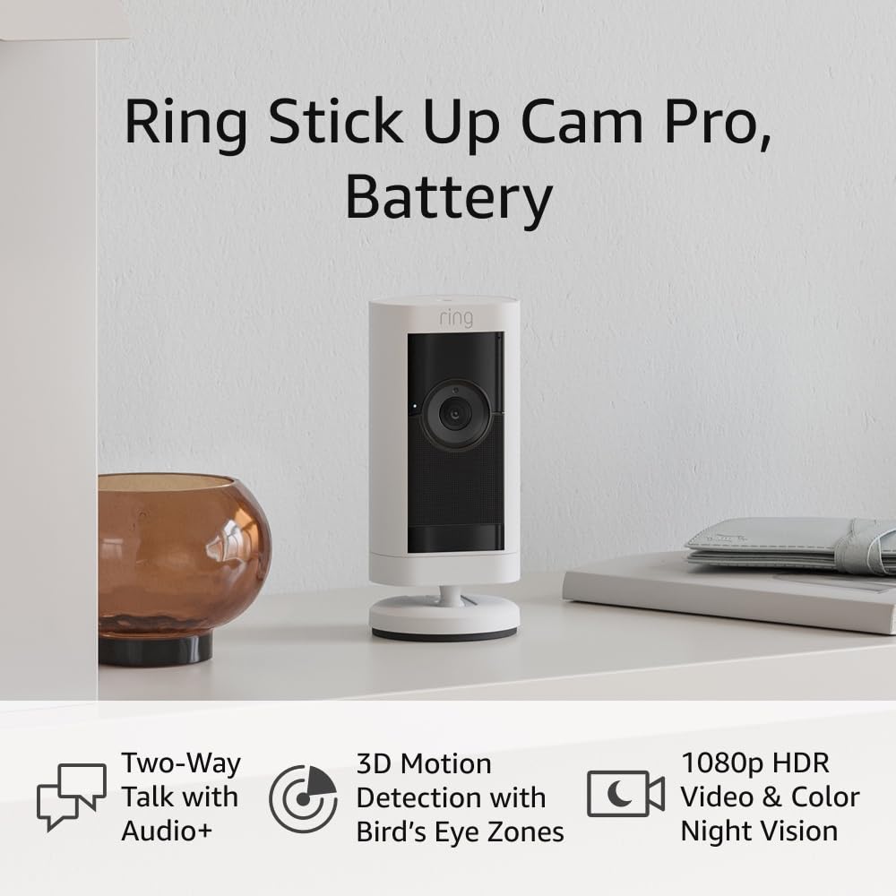 Ring Stick Up Cam Pro | HD Video & 3D Motion Detection