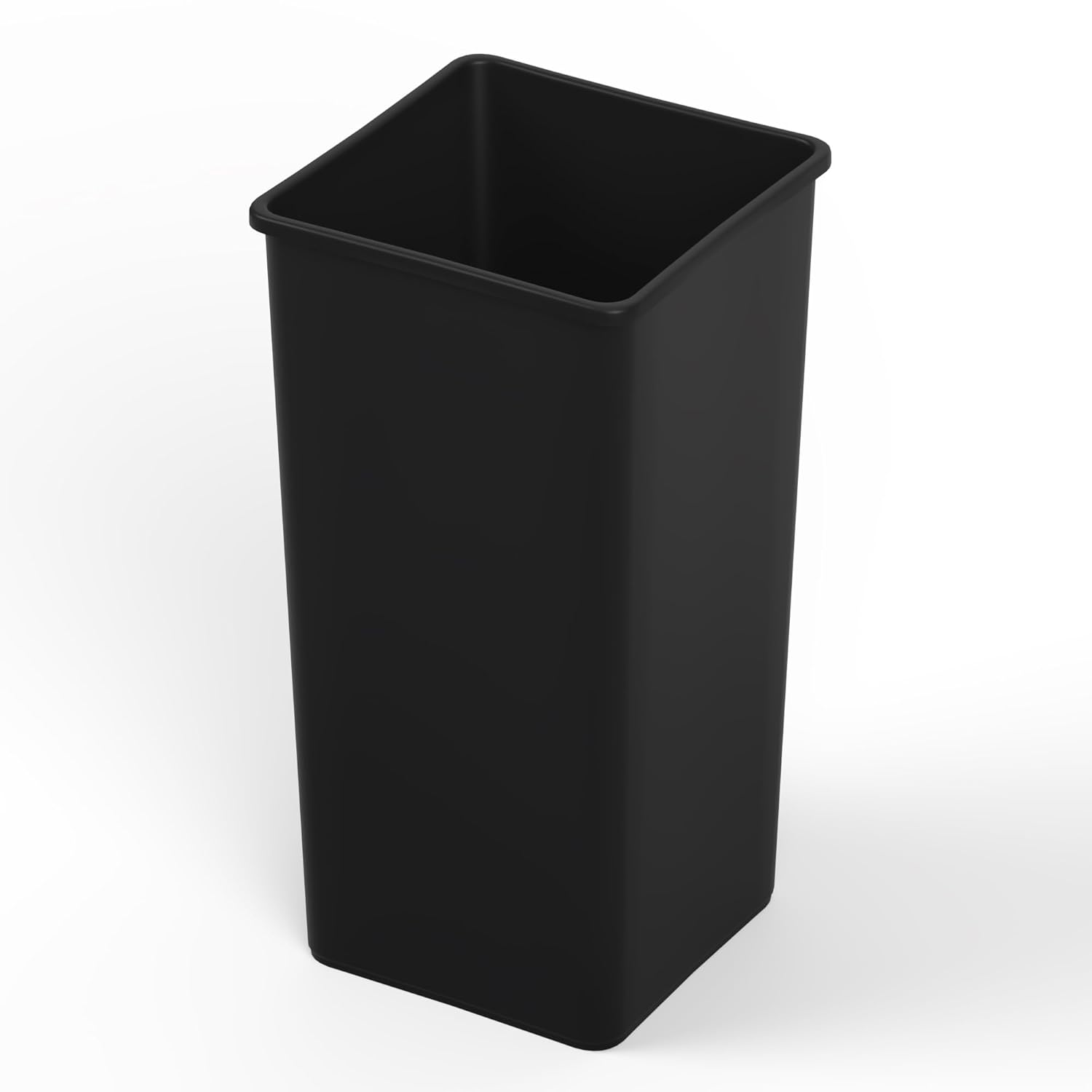 50 Gallon Black Square Commercial Trash Can for Any Environment
