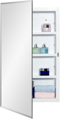 Plastic Medicine Mirror Cabinet 18 x 28 in - Surface & Recessed Mount