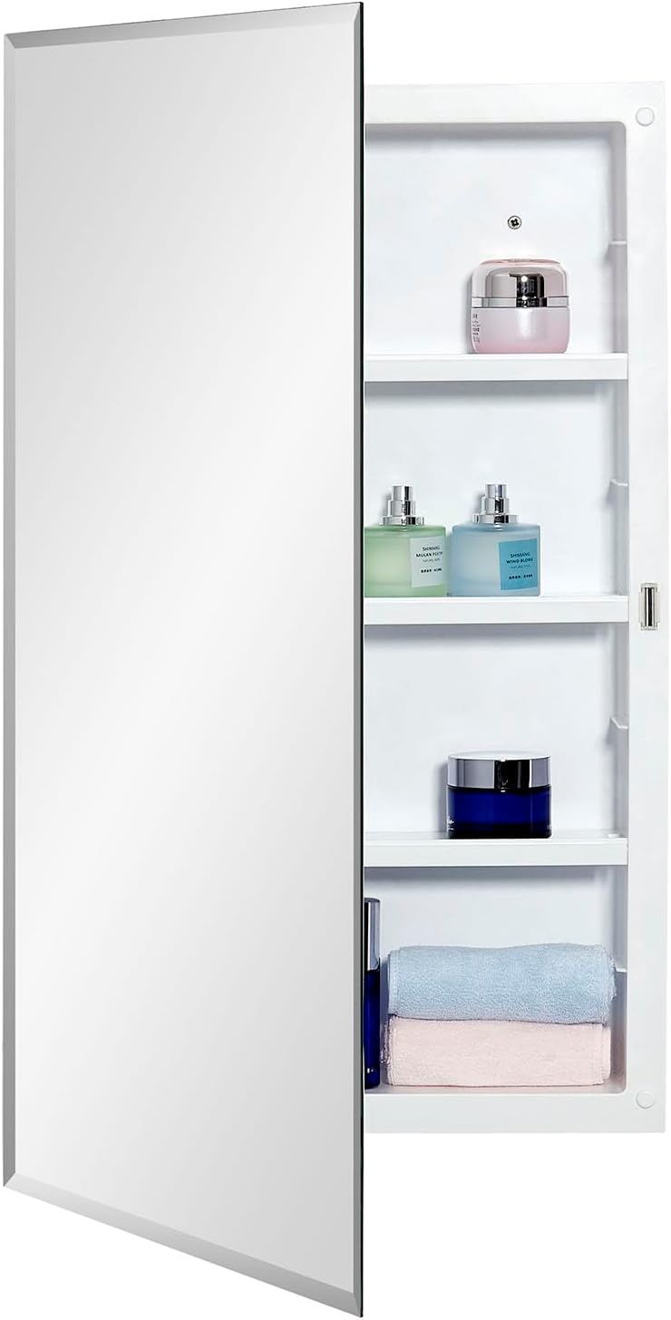 Plastic Medicine Mirror Cabinet for Bathroom - Stylish Storage