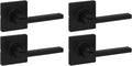 Kwikset Casey Interior Passage Door Handle 4 Pack - Matte Black