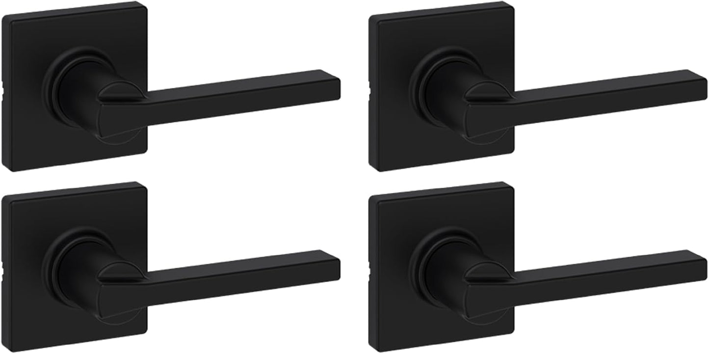 Kwikset Casey Interior Passage Door Handle 4 Pack for Closets