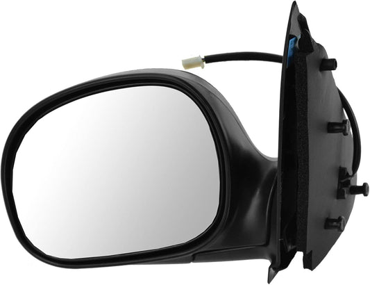 TRQ Left Mirror Power with Textured Black Cover for Ford F-150