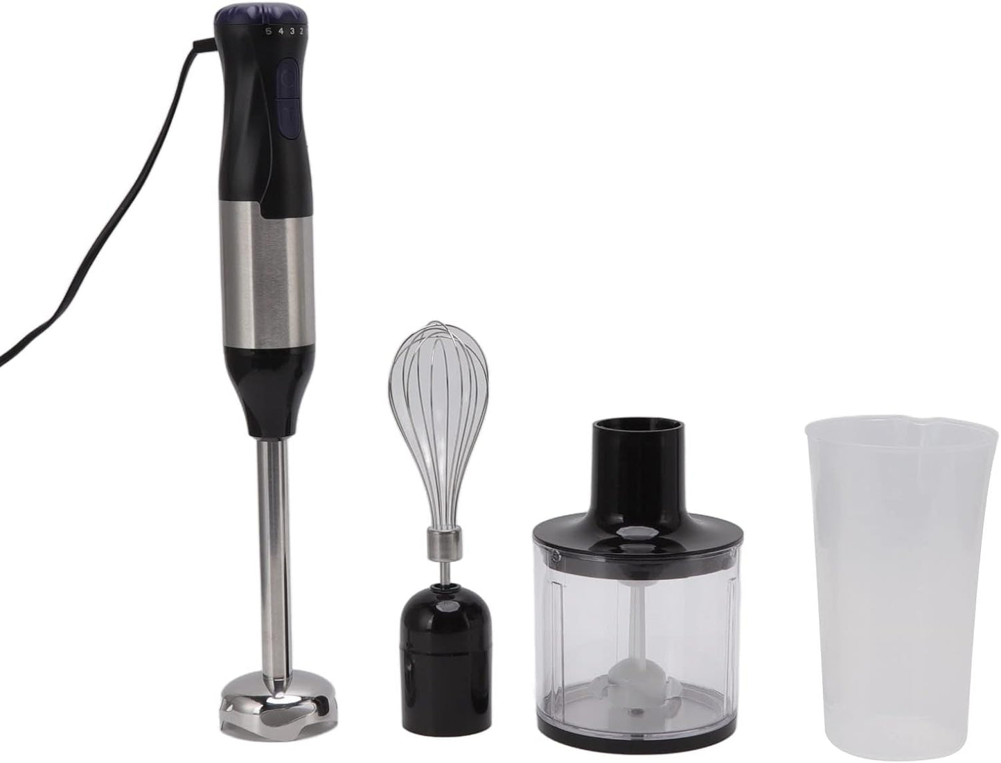Natudeco 4-In-1 Stainless Steel Hand Blender Set