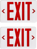 Red Exit Sign LED Emergency Light with Battery Backup - 2 Pack
