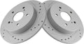TRQ Rear Performance Brake Rotors Set for Suzuki SX4 2007-2013