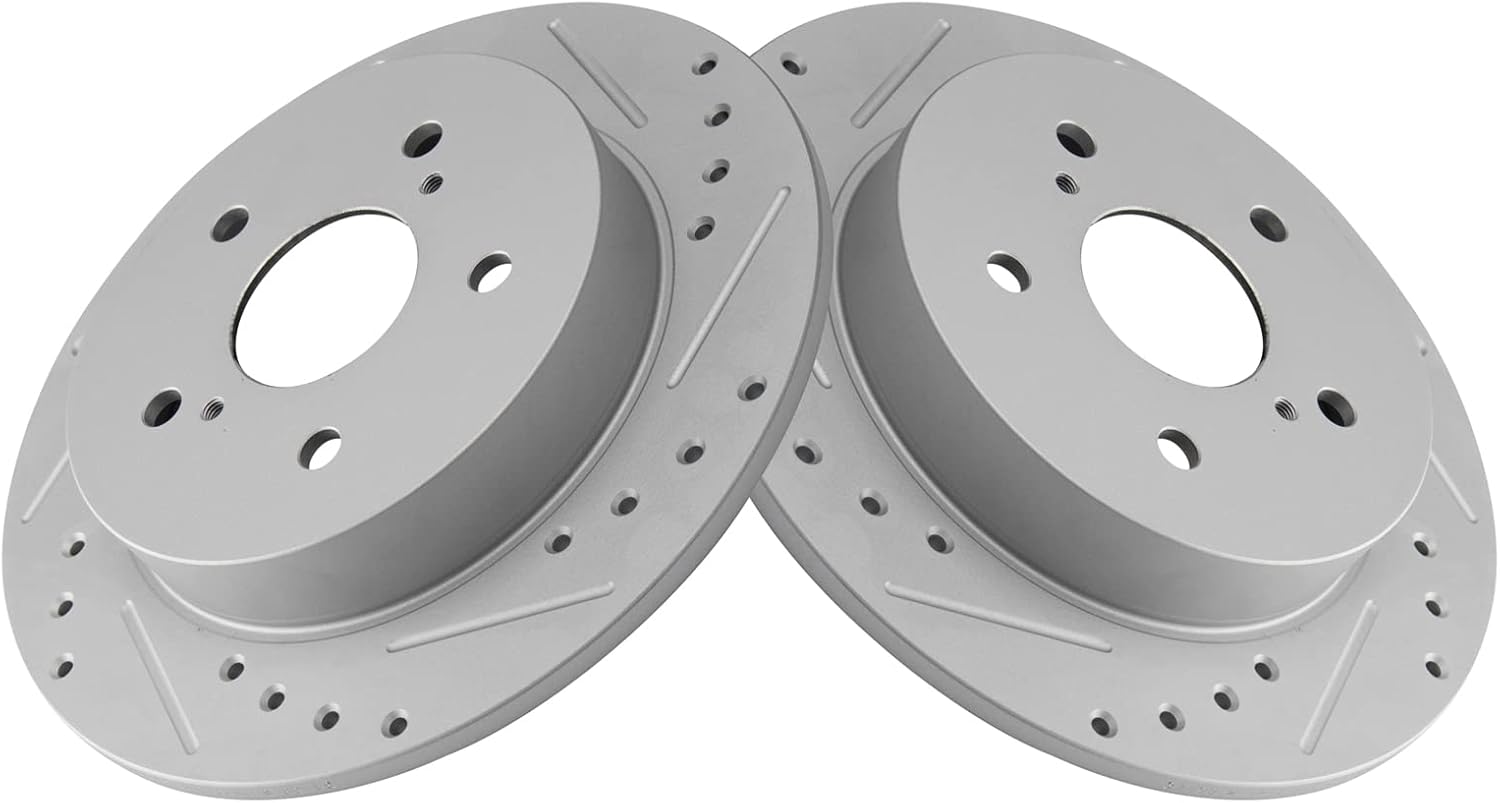 TRQ Rear Performance Brake Rotors Set for Suzuki SX4 2007-2013