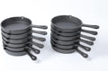HAWOK Cast Iron Mini Skillet 5.3 in Pack of 12 - Pre-seasoned Set