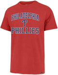 MLB Men's Union Arch Franklin Phillies Logo T-Shirt - Cotton Comfort