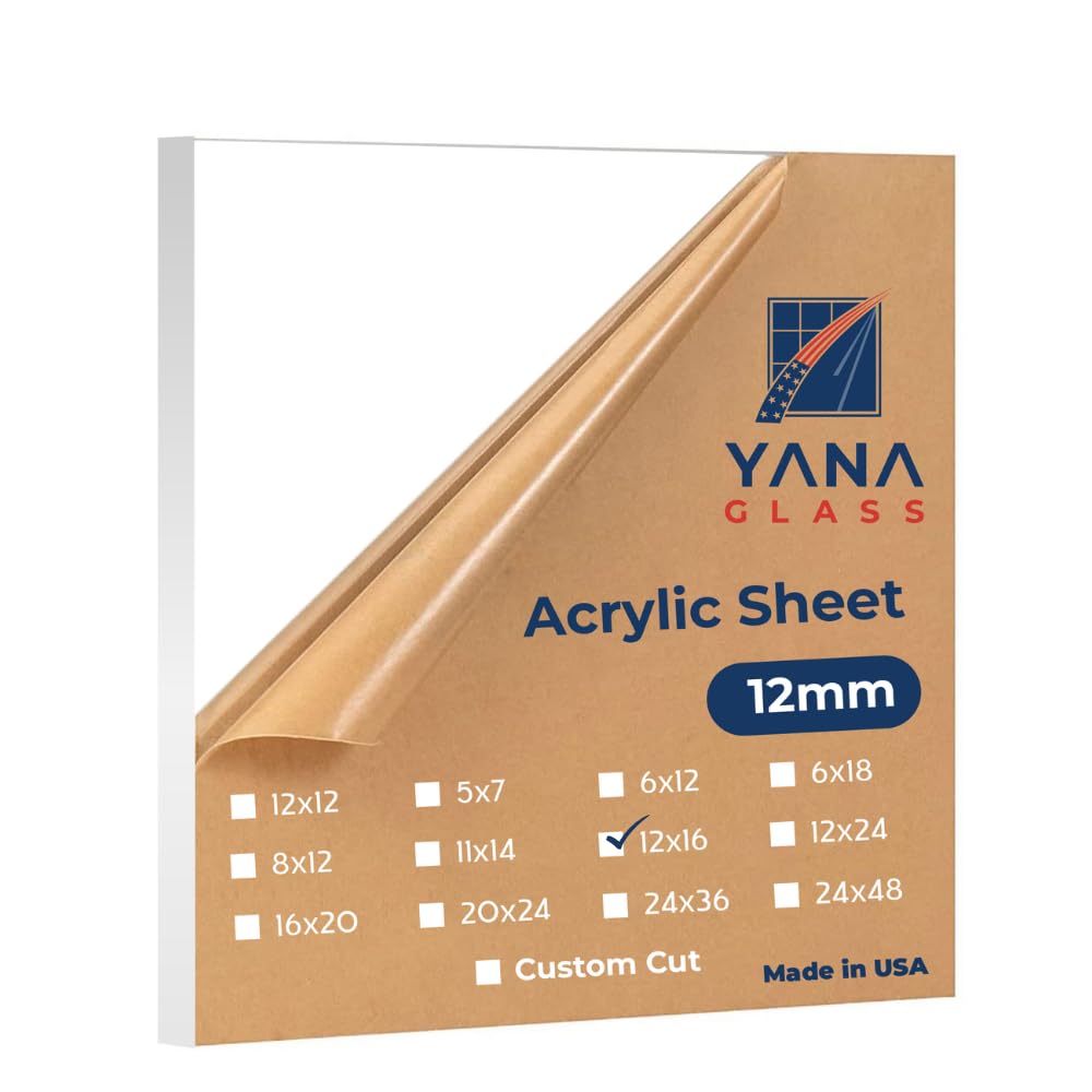 Plexiglass Sheets 1/2 Thick Clear Acrylic for DIY Projects