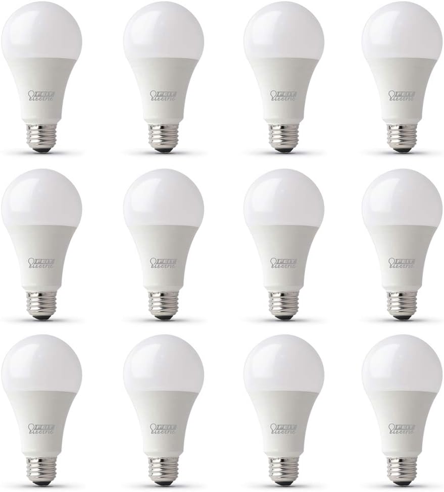 Feit Electric A19 100W Equivalent LED Light Bulbs for Brightness