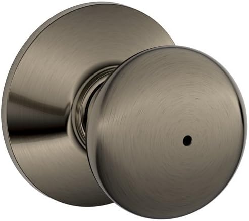 SCHLAGE F40PLY620 Plymouth Privacy Knob in Antique Pewter Finish