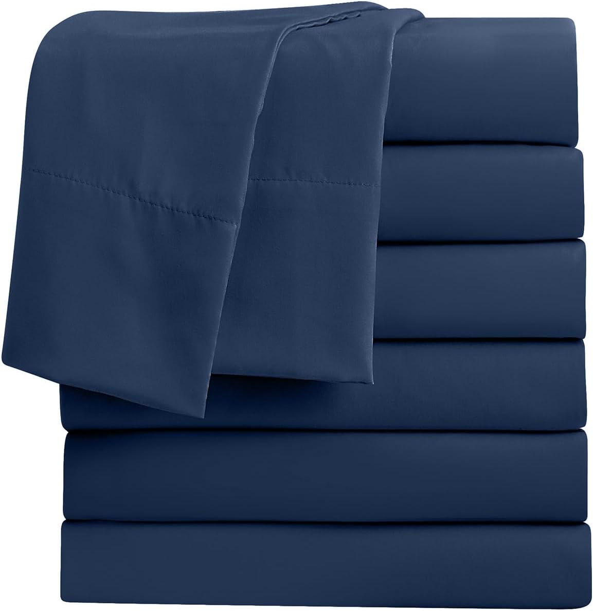 FreshCulture Full Flat Sheets Pack of 6 Soft Microfiber Bedding