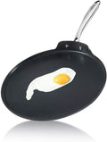 NutriChef 12 Inch Crepe Pan Non Stick - Even Heat for Pancakes