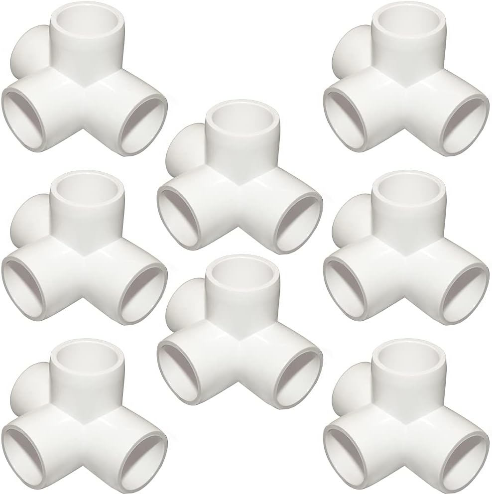 1-1/2 Tee PVC Fitting 4 Way Elbow Connector for DIY Projects