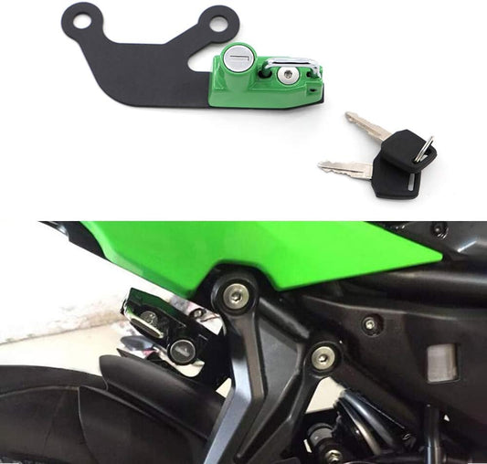 GUAIMI Green Helmet Lock: Anti-theft Security for Kawasaki Z 650
