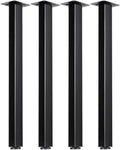 LCSDLHLSY 32 in Adjustable Square Table Legs - Heavy Duty, Matte Black