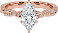 1-5 Ct Moissanite Engagement Ring in 10k 14k 18k Gold & 925 Silver