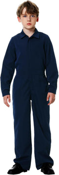 Kids Halloween Boys Solid Color Jumpsuit with Pockets - Practical