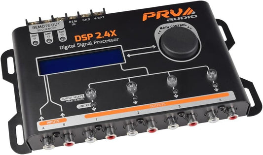 PRV AUDIO Car Audio DSP 2.4X Digital Crossover and Equalizer