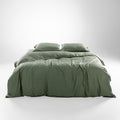 Tencel Eucalyptus Cooling Duvet Cover Set - Queen Moss