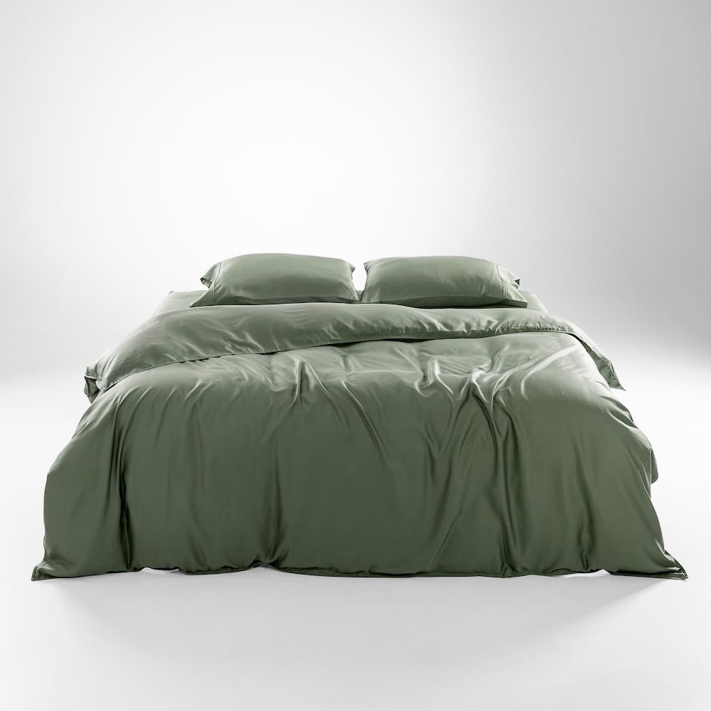Cooling Duvet Cover Set - Soft Tencel Eucalyptus Queen Size