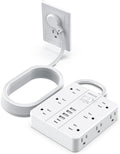 Surge Protector Power Strip 15 Ft Extension Cord with 12 Outlets and 6