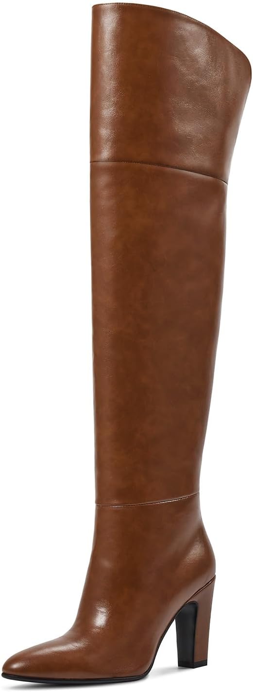 Stylish Thigh High Boots for Women with Chunky Heel Design