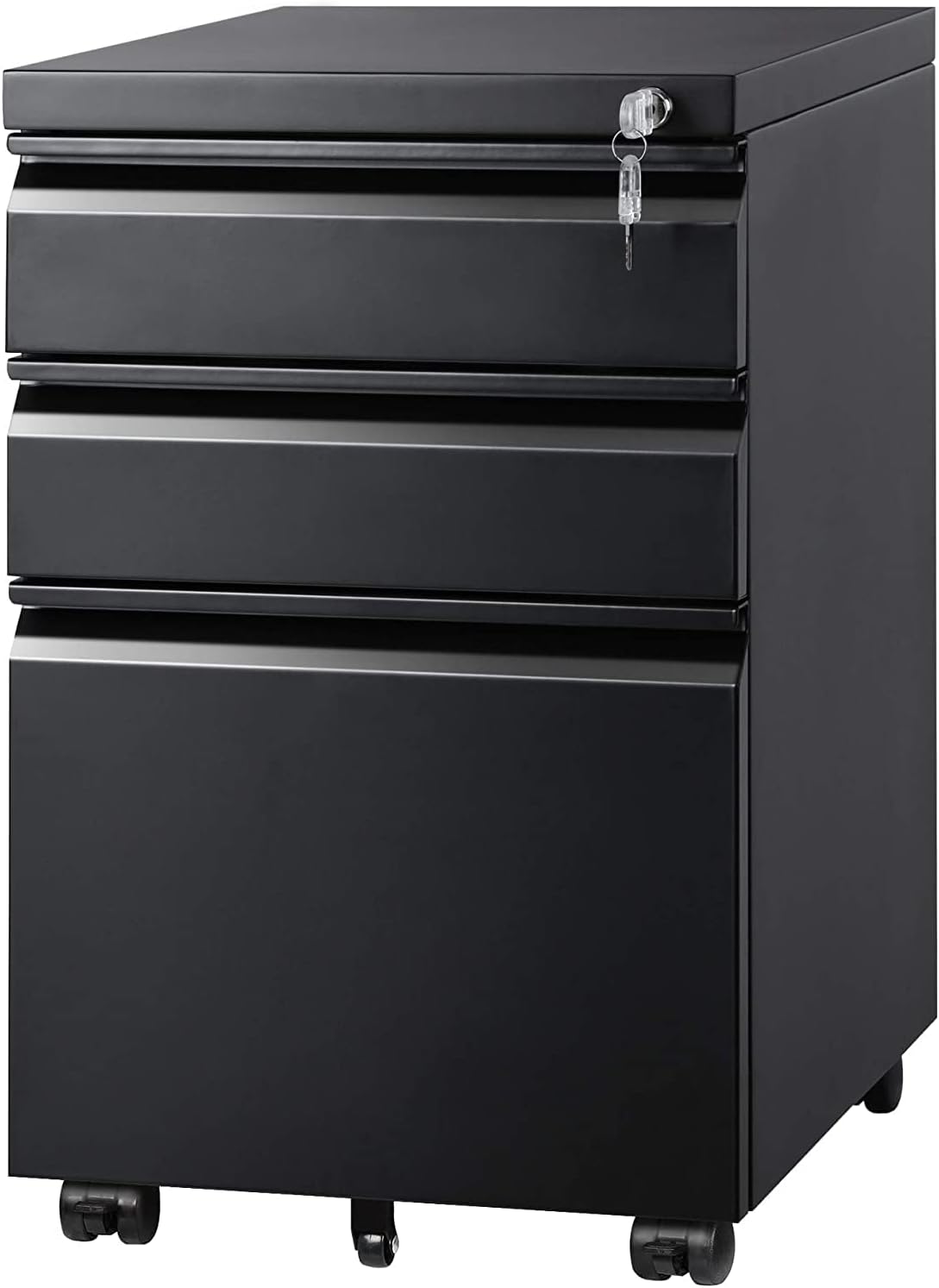 DEVAISE 3 Drawer Mobile File Cabinet - Fully Assembled Under Desk Storage