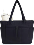 Puffer Tote Bag for Women 27L with Cup Holder & Laptop Compartment