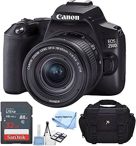 Canon EOS 250D Bundle: Complete Kit + 32GB STM Lens