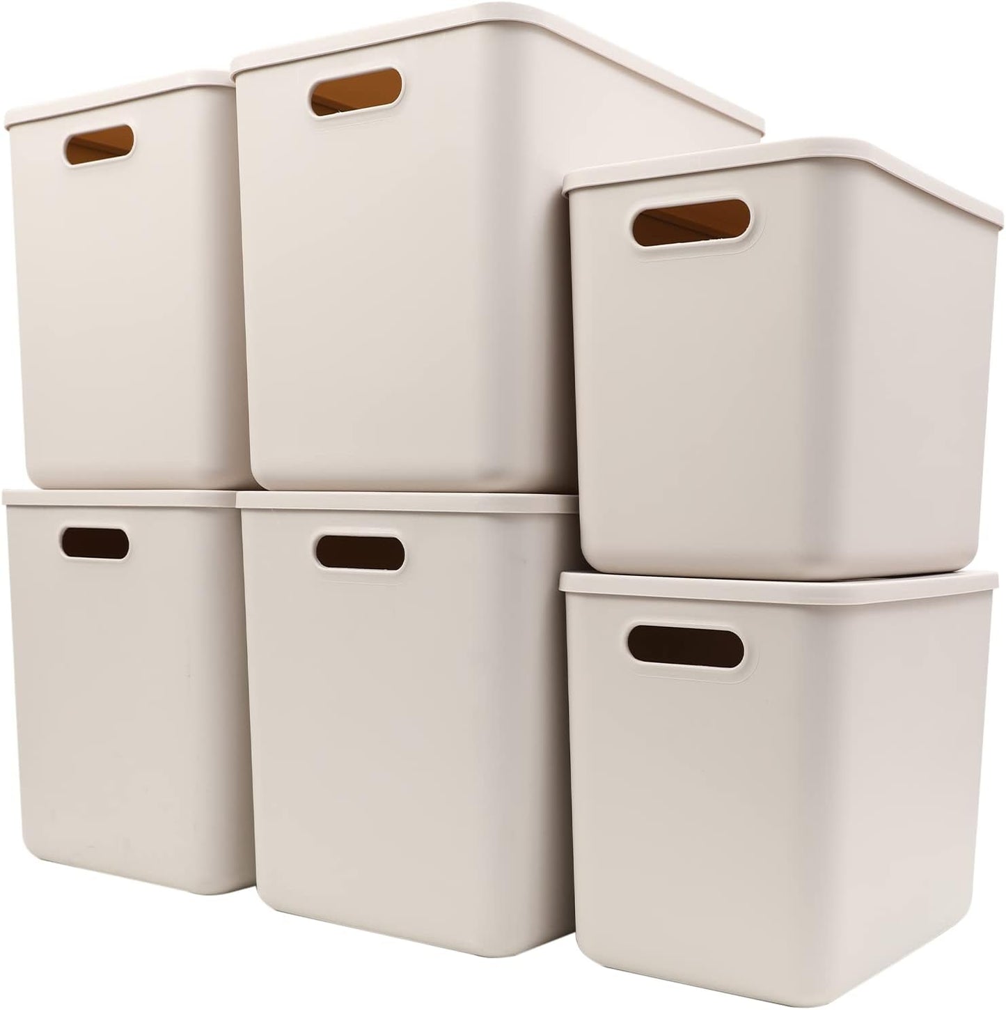 Plastic Storage Baskets With Lid for Organizing Home Spaces