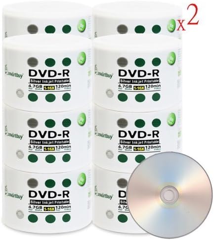 Smartbuy 4.7gb 16x DVD-R Silver Inkjet Printable Blank Media