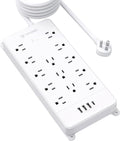 TROND Surge Protector Power Strip 15 ft Cord - 13 Outlets with USB C