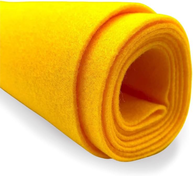 Versatile Acrylic Felt Fabric for DIY Crafts - Bright Gold