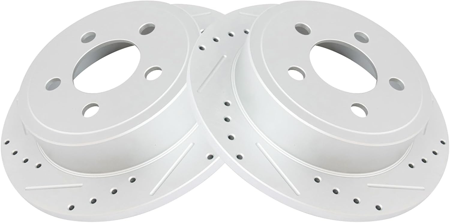 TRQ Rear Performance Brake Rotors Set for Jeep Liberty & Wrangler