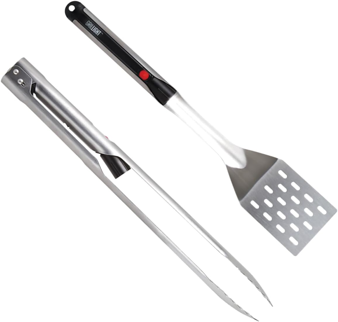 Grill Light Grill Spatula & Tongs Set for Nighttime Grilling