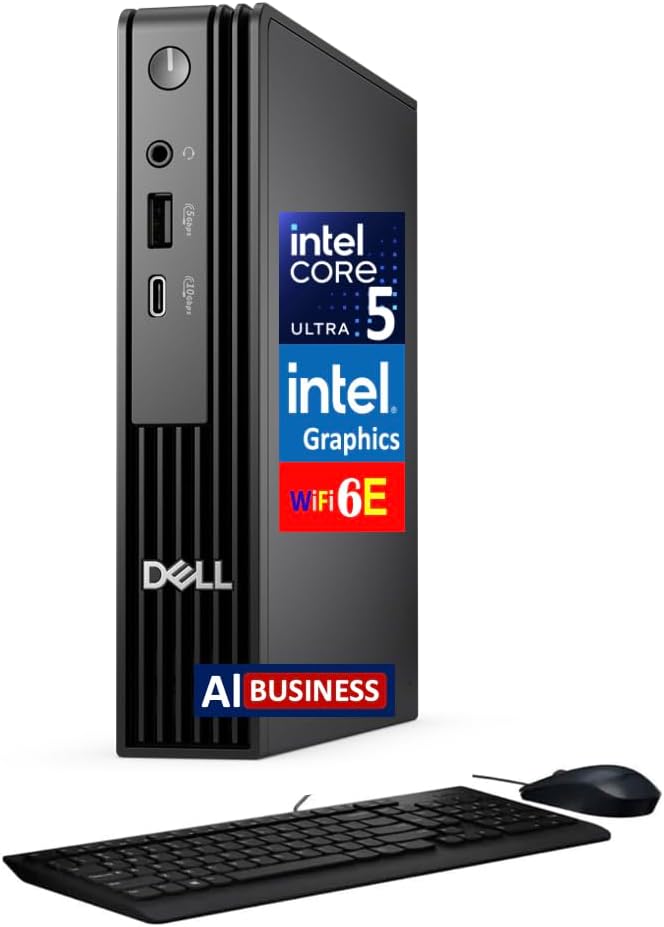 Dell Pro Micro QCM1250 Mini PC with Intel Ultra 5-235T Processor