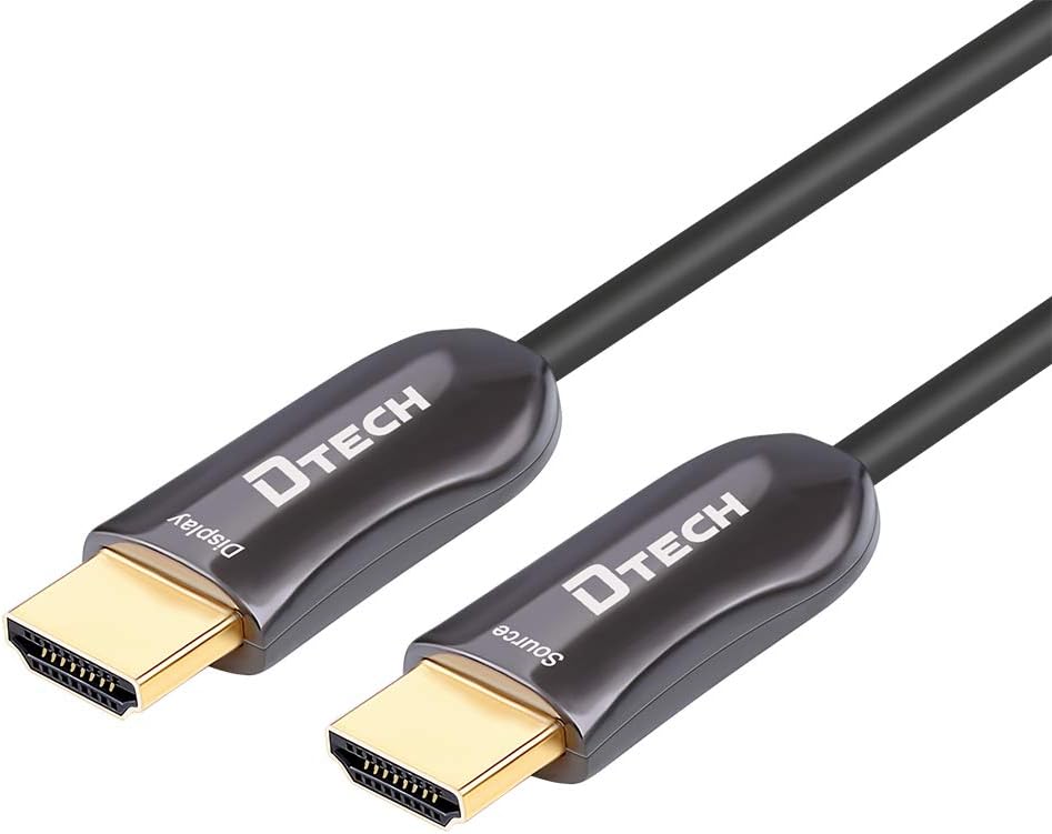DTech 50ft Fiber Optic HDMI Cable for 4K UHD Video Quality