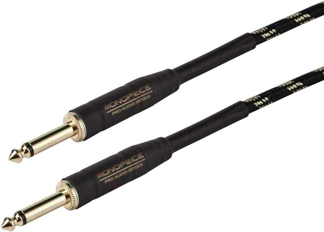 Monoprice 10ft Instrument Cable - Premium Quality, Durable Braided Design