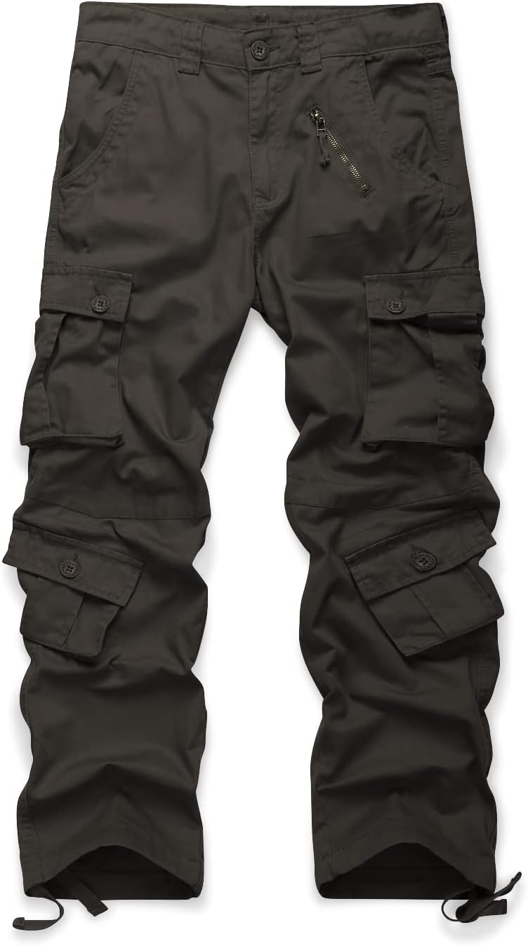 OCHENTA Men's Cotton Casual Cargo Pants for Tactical Comfort