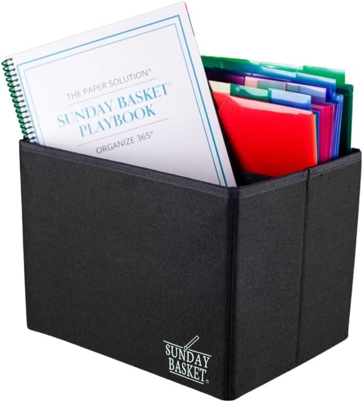 Complete Sunday Basket System for Home Office Organization