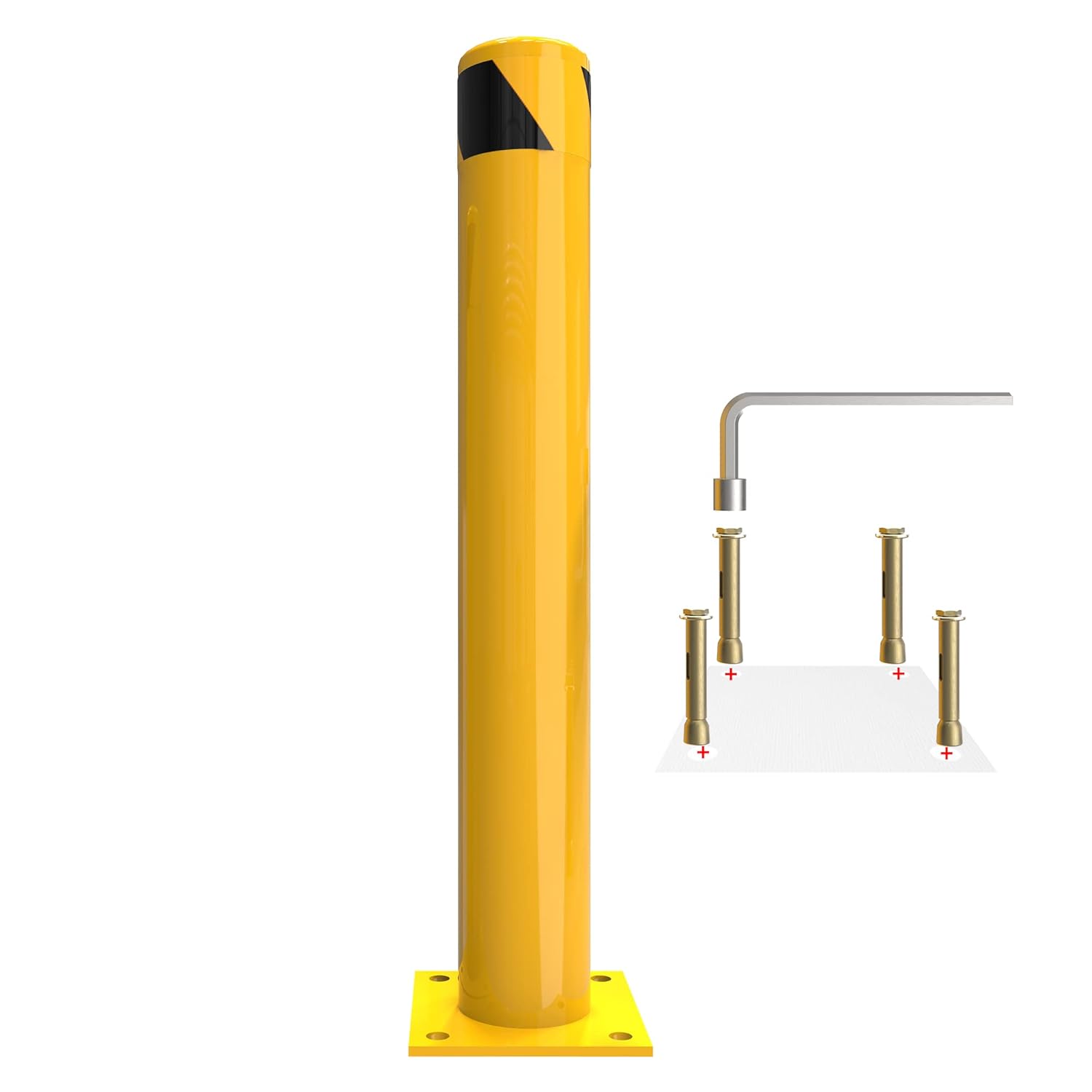 YITAHOME Safety Bollard Post for Effective Protection and Visibility